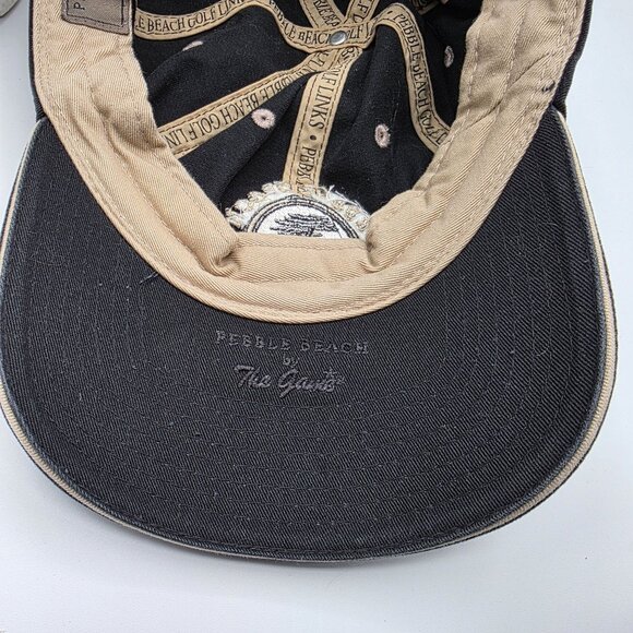 Pebble Beach Golf Links Unisex Adjustable Hat Black Logo 1919 Cotton Cap - Picture 8 of 9
